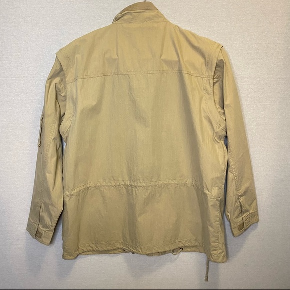 Weekend Traveler Men's Travel Convertible Jacket Correspondent Light Tan Large - Picture 8 of 16